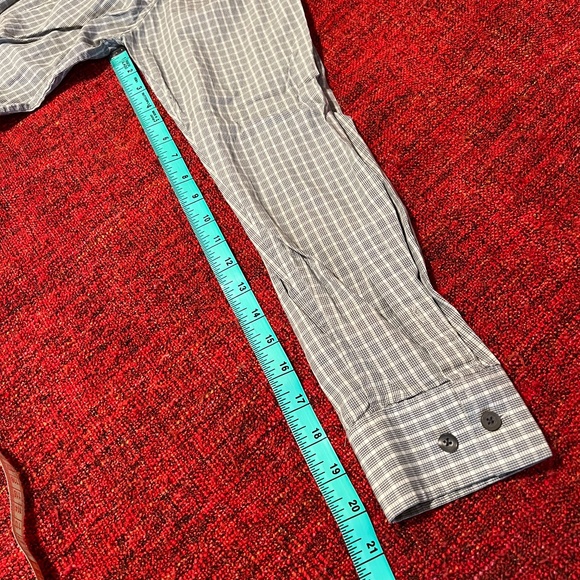 Designer Men's Dress Shirt from Theory Sylvain Checked button down - Picture 6 of 10